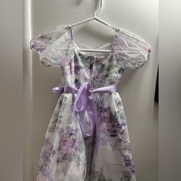 Toddler purple floral dress - Picture 5 of 5